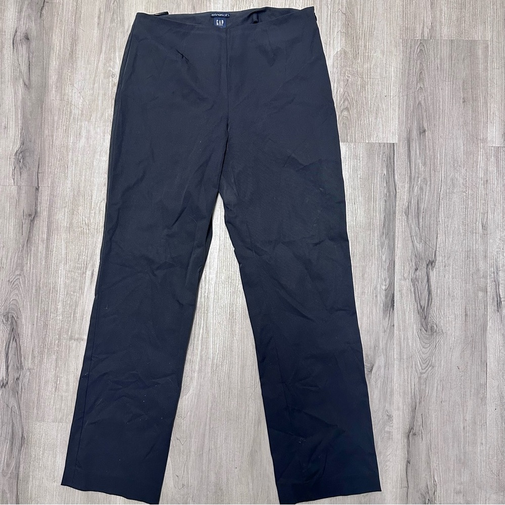 Gap Black Nylon/Spandex Mid-Rise Slim Fit Stretch Pants 8